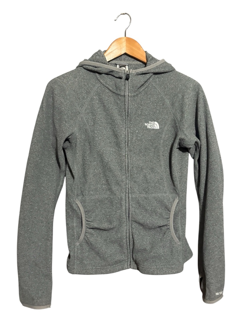 THE NORTH FACE Gray Full-Zip Fleece Hoodie